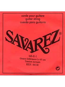 Illustration de CORDES SAVAREZ Guitare basse à l'octave (65 cm) - 1re (mi aiguë)