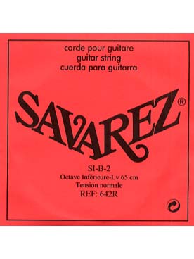 Illustration de CORDES SAVAREZ Guitare basse à l'octave (65 cm) - 2e (si)