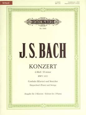 Illustration de Concerto BWV 1052 en ré m - éd. Peters