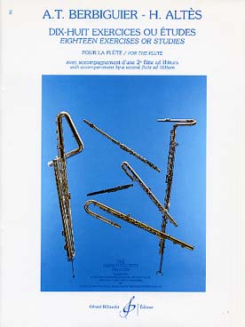 Illustration de 18 Exercices ou études avec accompagnement d'une 2e flûte ad libitum par H. Altès