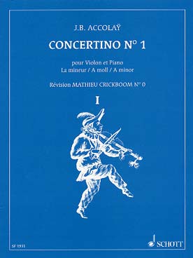 Illustration de Concerto N° 1 en la m - éd. Schott frères ("concertino")