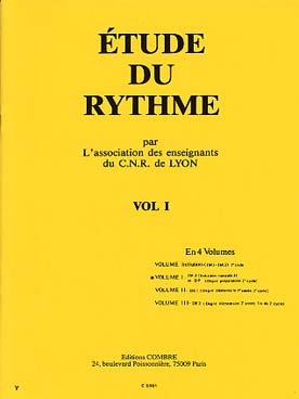 Illustration de Étude du rythme, par l'association des enseignants du C.N.R. de Lyon - Vol. 1 : IM 3 et Préparatoire