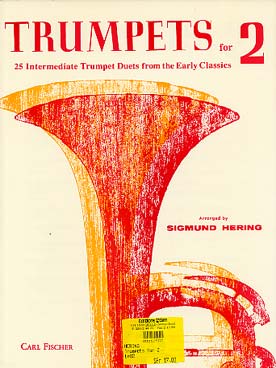 Illustration de TRUMPETS FOR 2 : 25 Intermediate Trumpet Duets from the Early Classics