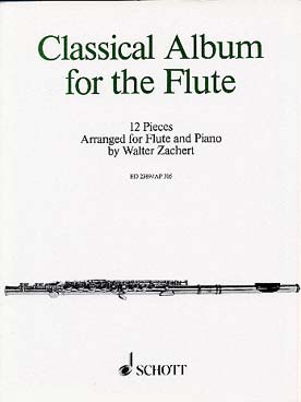 Illustration de ALBUM CLASSIQUE pour flûte par Zachert : Kuhlau, Gluck, Mozart, Haendel, Haydn, Quantz, Beethoven...