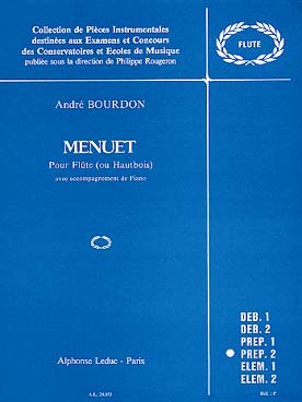 Illustration de Menuet pour flûte (ou hautbois) et piano