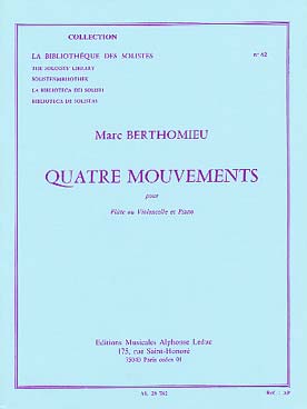 Illustration de 4 Mouvements pour flûte ou violoncelle et piano