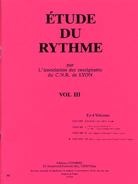 Illustration de Étude du rythme, par l'association des enseignants du C.N.R. de Lyon - Vol. 3 : Élémentaire 2