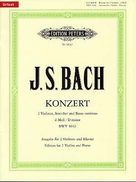 Illustration de Concerto BWV 1043 en ré m pour 2 violons - éd. Peters (Oïstrakh)