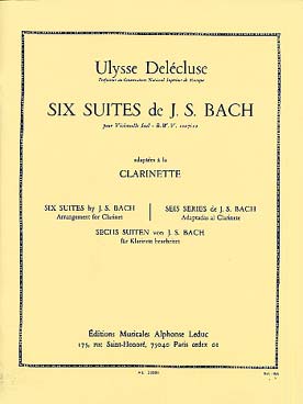 Illustration de 6 Suites pour violoncelle BWV 1007-1012 (tr. Delécluse)