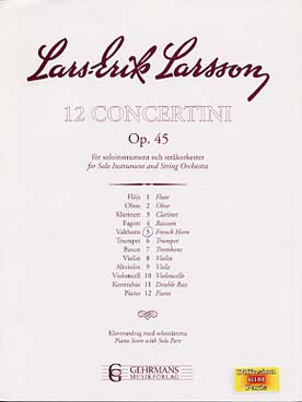 Illustration de Concertino op. 45/5 pour cor et cordes réduction piano