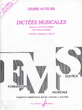 Illustration de Dictées musicales Vol. 4 : 2e cycle C (Moyen) - Livre de l'élève avec CD