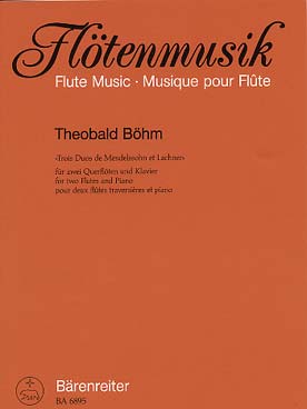 Illustration de 3 Duos de Mendelssohn et Lachner pour  2 flûtes et piano