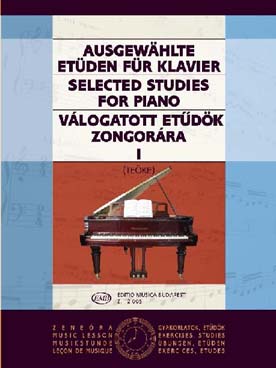 Illustration de SELECTED STUDIES FOR PIANO (Teöke) - Vol. 1