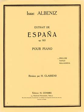 Illustration de Prélude N° 1 de España op. 165