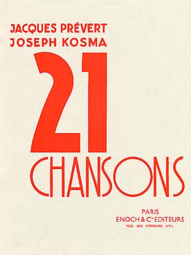 Illustration de 21 Chansons de Prévert (Chant/Piano) - Vol. 1