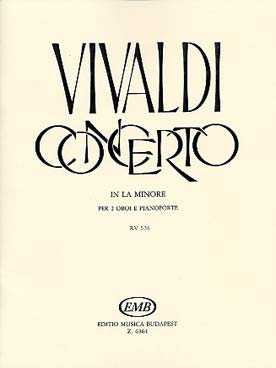 Illustration de Concerto RV 536 F VII N° 8 en la m pour 2 hautbois et piano