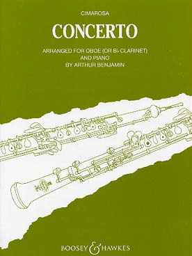 Illustration de Concerto en ut m, arr. Benjamin pour hautbois (ou clarinette) et piano