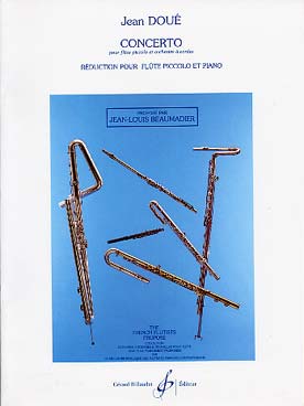 Illustration de Concerto pour flûte piccolo et orchestre à cordes, réduction piano