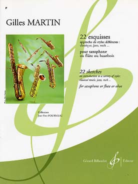 Illustration de 22 Esquisses pour saxophone ou flûte ou hautbois (approche de styles différents : classique, jazz, rock...)