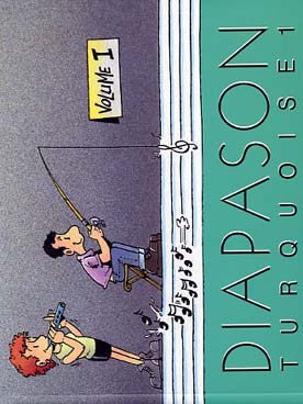 Illustration de DIAPASON : recueils de chants (paroles sans partitions) avec accords de guitare - Diapason turquoise : chants populaires du pays de France