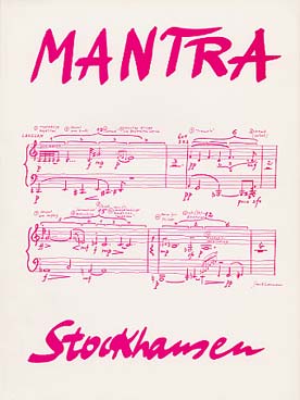 Illustration de Mantra pour 2 pianos, wood-blocks et cymbales
