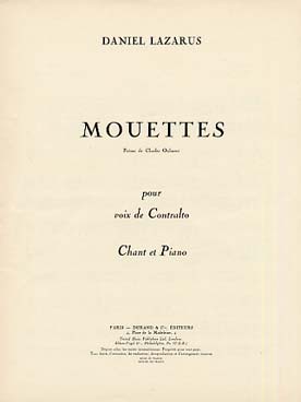 Illustration de Mouettes pour contralto et piano