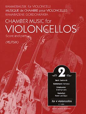 Illustration de MUSIQUE DE CHAMBRE pour 4 violoncelles - Vol. 2 : Bach, Goltermann, Pachelbel, Tchaïkovsky