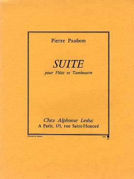 Illustration de Suite pour flûte et tambourin