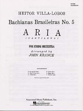 Illustration de Bachianas brasileiras N° 5 pour orchestre à cordes (tr. Krance)