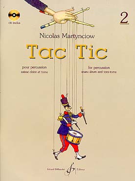 Illustration de Tac tic, méthode pour débuter la percussion pour caisse claire et toms avec lien audio - Vol. 2