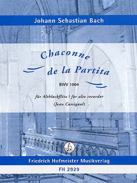 Illustration de Chaconne de la partita BWV 1004 BWV 1004 (tr. Cassignol)
