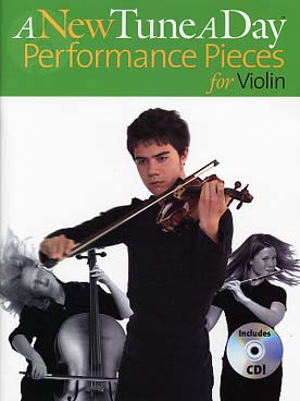 Illustration de A NEW TUNE A DAY PERFORMANCE PIECES for violin avec CD : 66 morceaux