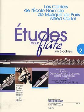 Illustration de ÉTUDES pour flûte : Böhm, Demerssemann, Gariboldi, Bozza, Castérède, Falk... - Vol. 2