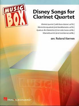 Illustration de DISNEY SONGS : 4 airs pour quatuor de clarinettes + clarinette basse ad lib. (arr. Kernen)