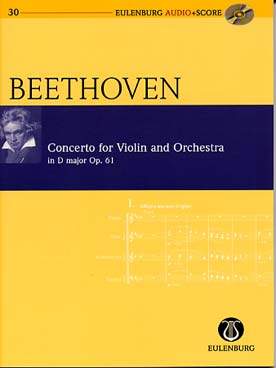 Illustration de Concerto pour violon op. 61 en ré M - éd. Eulenburg avec CD
