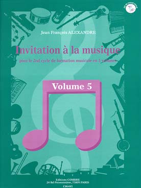 Illustration de Invitation à la musique, pour le 2e cycle de formation musicale avec CD - Vol. 5
