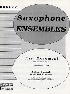 Illustration de 1er Mouvement de la sérénade op. 44 tr. Johnson pour 6 saxophones