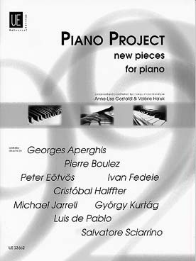 Illustration de PIANO PROJECT : Pièces contemporaines de Aperghis, Boulez, Eötvös, Kurtag...