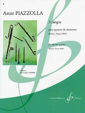 Illustration de 3 Tangos (tr. Héau pour quatuor de clarinettes)