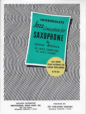 Illustration de Jazz conception for saxophone avec CD - Intermediate : 20 jazz exercices and 25 jazz etudes