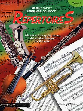 Illustration de REPERTOIRES : adaptations par V. Guyot et D. Sourisse à l'usage des classes de formation musicale et d'orchestre - Vol. 1 : 2e cycle