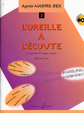 Illustration de L'Oreille à l'écoute : comprendre le langage musical, avec CD - Vol. 2 : milieu du cycle 2