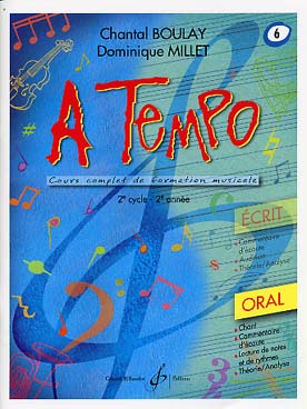 Illustration de A Tempo : cours complet de formation musicale Vol. 6 (cycle 2 - 2e année) - Oral