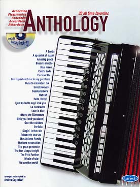 Illustration de ANTHOLOGY : arr. de thèmes célèbres par A. Cappellari, avec CD play-along - Vol. 1 : 29 arrangements