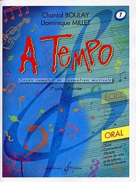 Illustration de A Tempo : cours complet de formation musicale Vol. 7 (cycle 2 - 3e année) - Oral