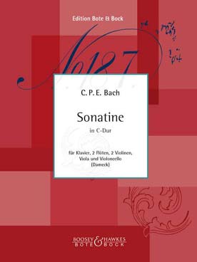 Illustration de Sonatine en do M pour piano, 2 flûtes et quatuor à cordes
