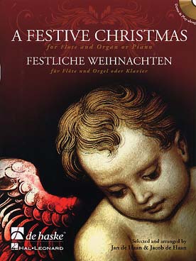 Illustration de A FESTIVE CHRISTMAS (tr. Haan) : 12 airs de Noël avec accompagnement d'orgue