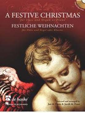 Illustration de A FESTIVE CHRISTMAS (tr. Haan) : 12 airs de Noël avec accompagnement d'orgue