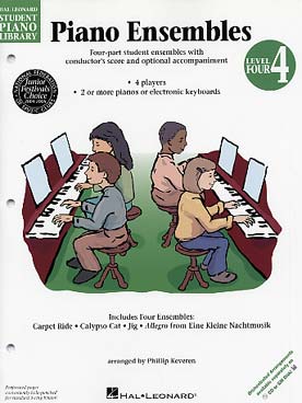 Illustration de HAL LEONARD STUDENT PIANO LIBRARY - Piano ensembles niveau 4