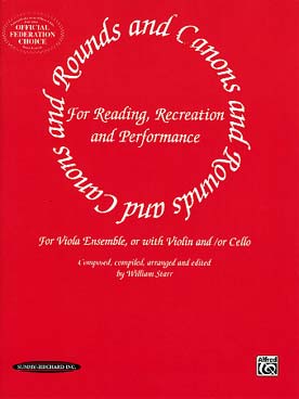 Illustration de ROUNDS AND CANONS for reading recreation pour ensemble d'altos (tr. Starr)
